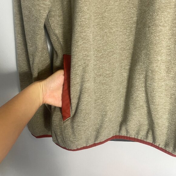 Eddie Bauer Men's Brown Snap Fleece Pullover Sweater Size Large Outdoors - Picture 3 of 9